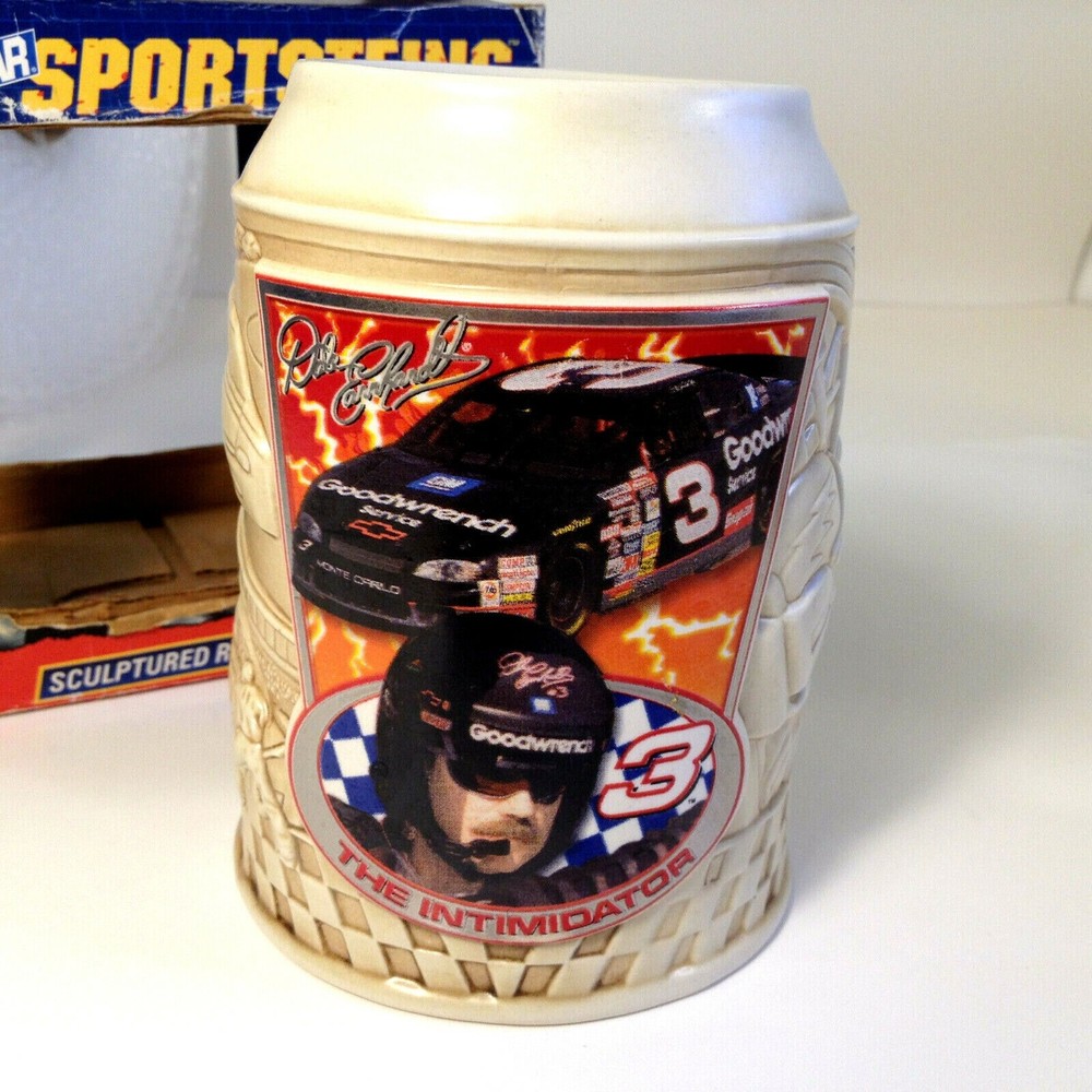 Vintage Dale Earnhardt #3 NASCAR Sportsteins Collectable Racing Mug 1997
